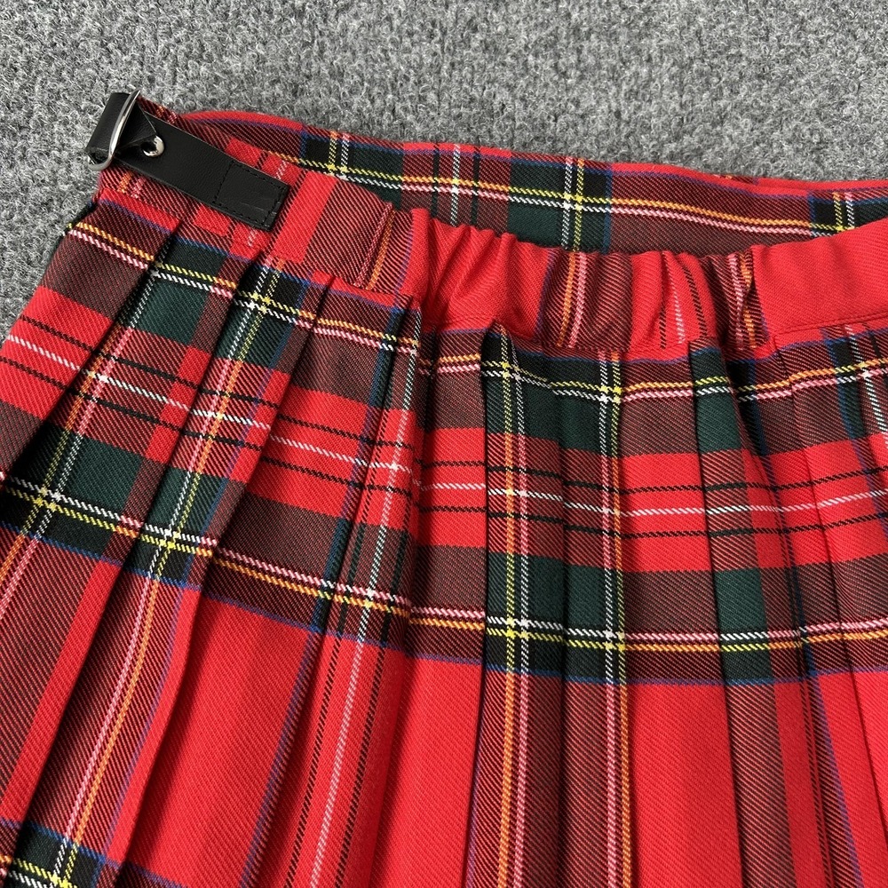 O'Neil Of Dublin Skirt Girls 7-8 Red Plaid Pleated School Kilt Buckle Ireland - Picture 10 of 10